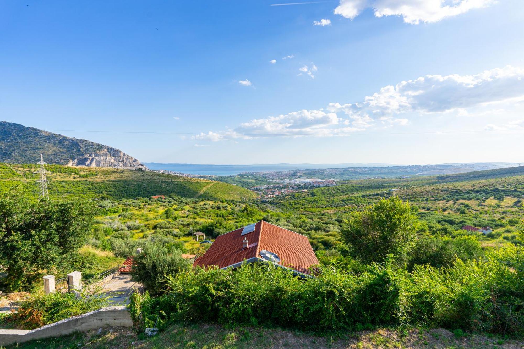 Villa Olive Garden House In Zrnovnica With A View & Bbq Esterno foto