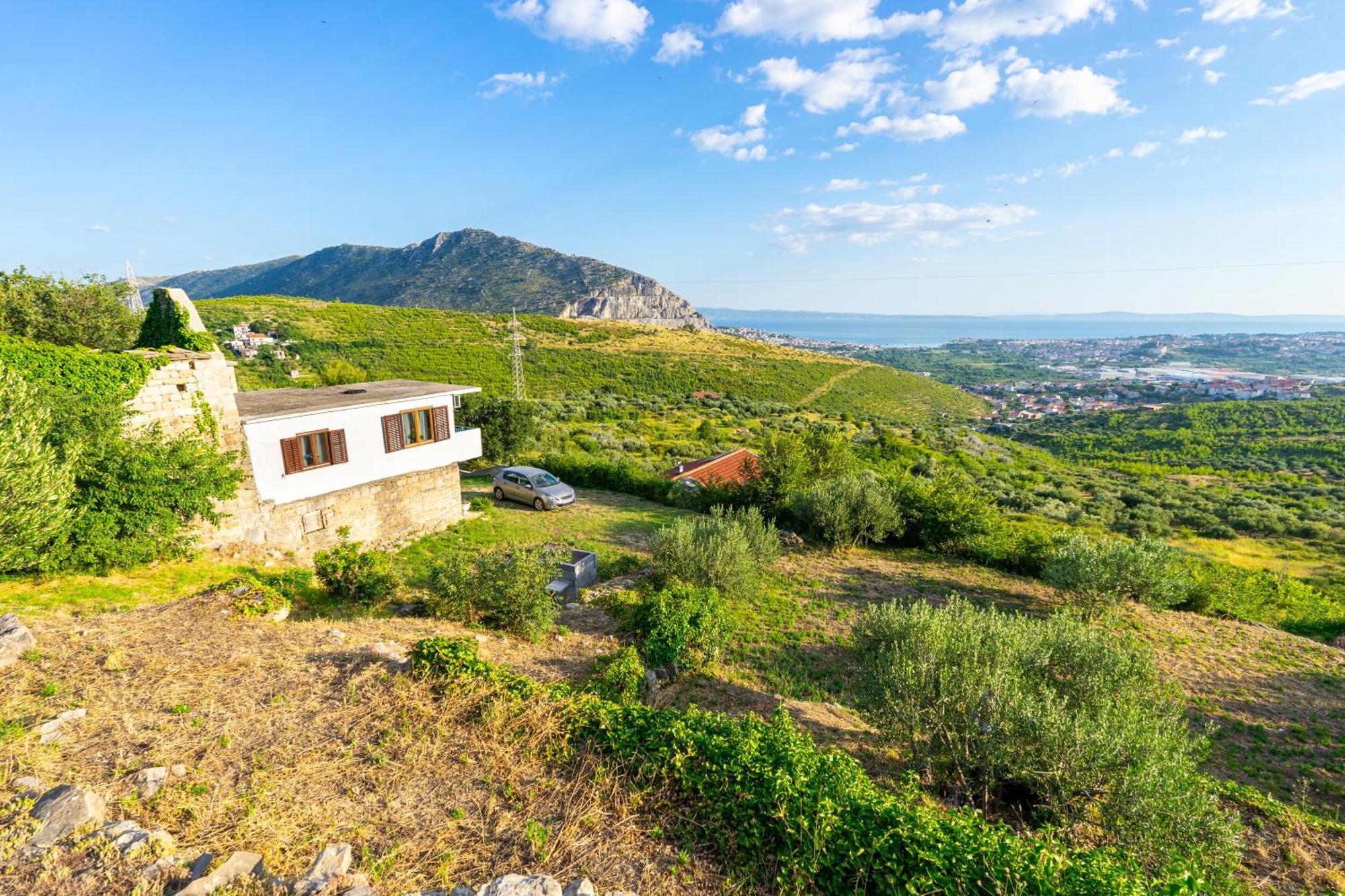 Villa Olive Garden House In Zrnovnica With A View & Bbq Esterno foto